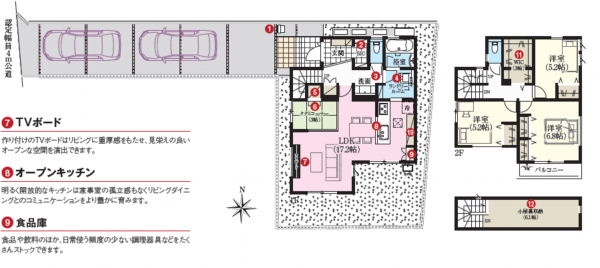さいたま市見沼区堀崎町、新築一戸建ての間取り画像です