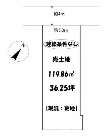 静岡市葵区南瀬名町、土地の間取り画像です