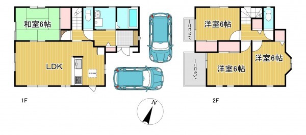 静岡市駿河区池田、中古一戸建ての間取り画像です