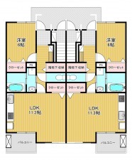 静岡市駿河区西島、収益物件/アパートの間取り画像です