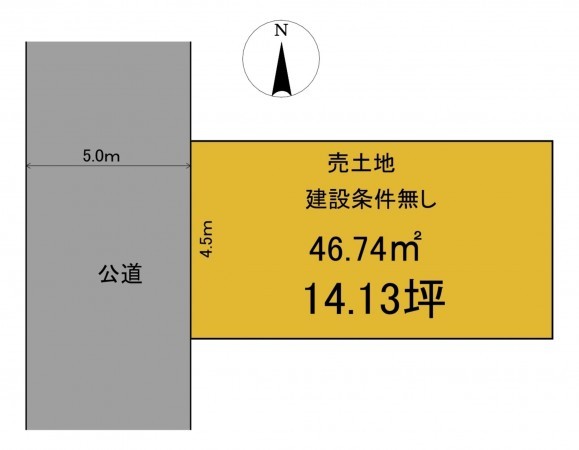 静岡市駿河区見瀬、土地の間取り画像です