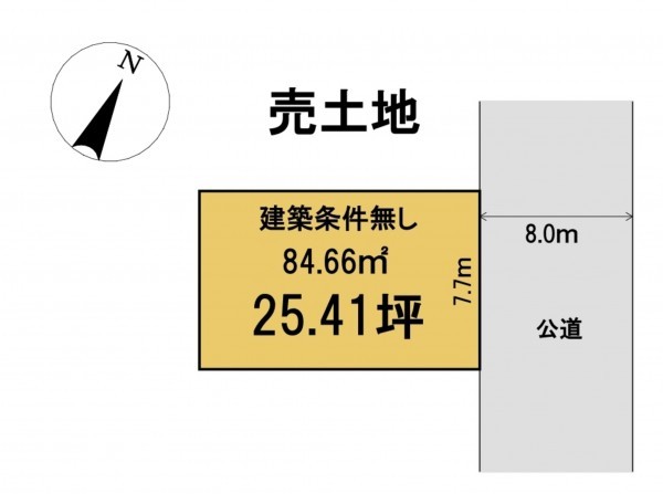 静岡市駿河区広野、土地の間取り画像です