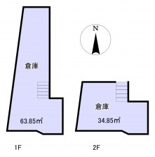 静岡市駿河区手越原、収益物件/工場の間取り画像です