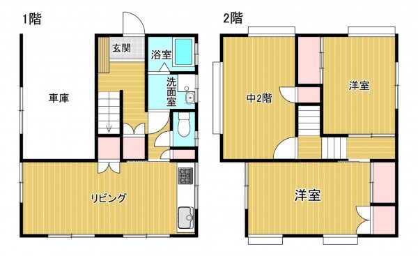 静岡市葵区瀬名、中古一戸建ての間取り画像です