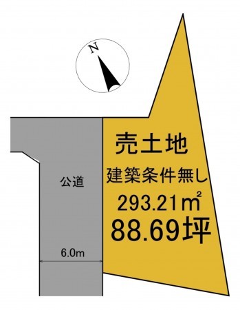 島田市、土地の間取り画像です