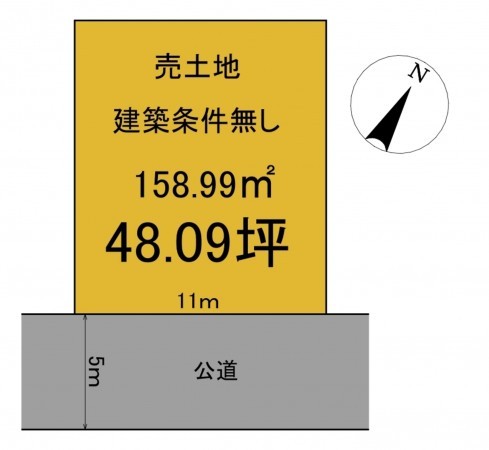 静岡市駿河区西島、土地の間取り画像です