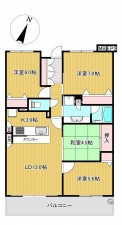 静岡市駿河区曲金、収益物件/マンションの間取り画像です