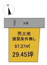 静岡市葵区建穂、土地の間取り画像です