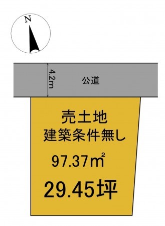 静岡市葵区建穂、土地の間取り画像です