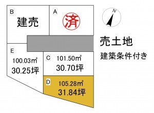 静岡市駿河区敷地、土地の間取り画像です