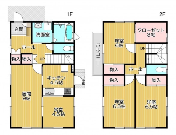 吉田町、中古一戸建ての間取り画像です