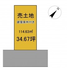 静岡市駿河区宮竹、土地の間取り画像です