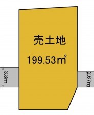 静岡市駿河区中田、土地の間取り画像です