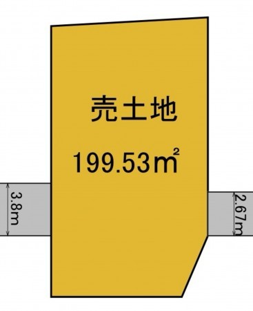 静岡市駿河区中田、土地の間取り画像です