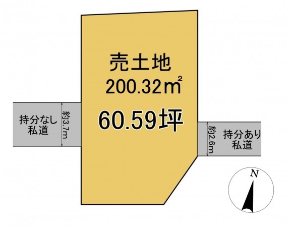 静岡市駿河区中田、土地の間取り画像です