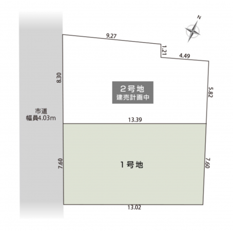 静岡市駿河区東新田、土地の間取り画像です