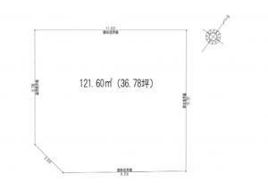 静岡市駿河区八幡、土地の間取り画像です