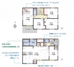 静岡市清水区三保、新築一戸建ての間取り画像です