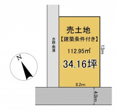 静岡市駿河区中村町、土地の間取り画像です