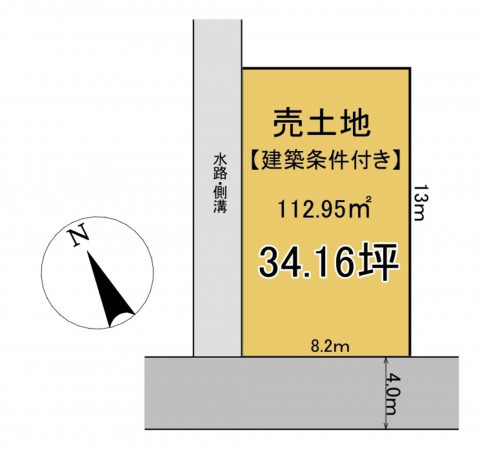 静岡市駿河区中村町、土地の間取り画像です