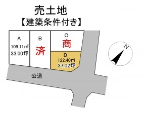 静岡市駿河区西脇、土地の間取り画像です