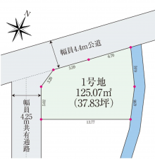 静岡市駿河区丸子新田、土地の間取り画像です
