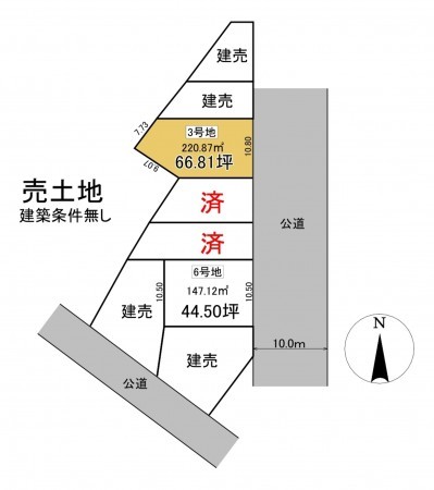 静岡市清水区折戸、土地の間取り画像です