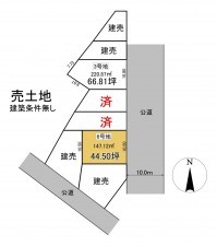 静岡市清水区折戸、土地の間取り画像です
