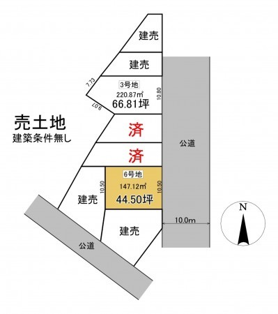 静岡市清水区折戸、土地の間取り画像です