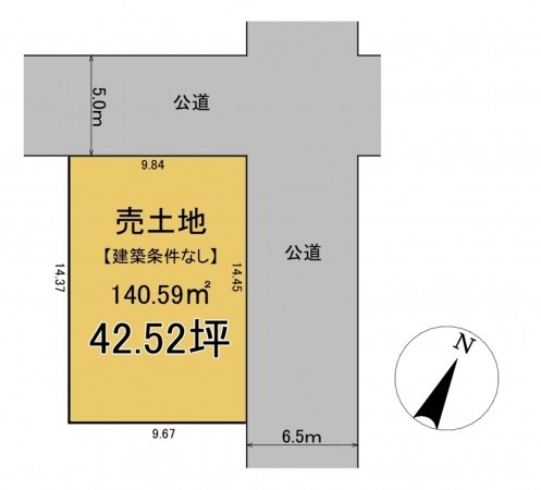 静岡市駿河区下島、土地の間取り画像です