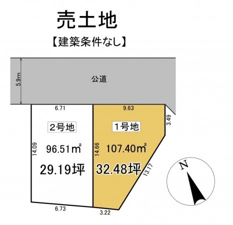 静岡市駿河区池田、土地の間取り画像です