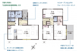 静岡市清水区川原町、新築一戸建ての間取り画像です