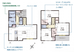静岡市清水区川原町、新築一戸建ての間取り画像です