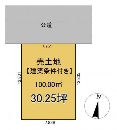 静岡市駿河区池田、土地の間取り画像です