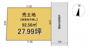 静岡市清水区草薙、土地の間取り画像です